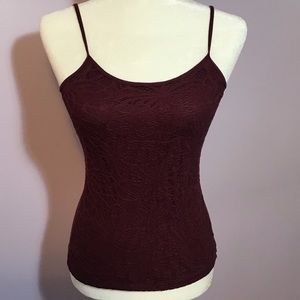 Aeropostale Cami Top - Wine/Burgundy Small